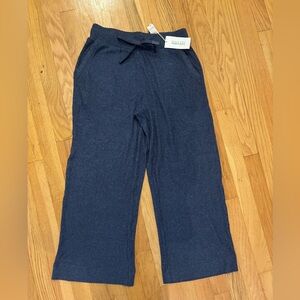NWT Haven Well Within Women’s Wide Cropped Lounge Pants Navy Size XS
